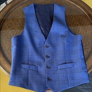 Charles Tyrwhitt Navy Checkered Vest